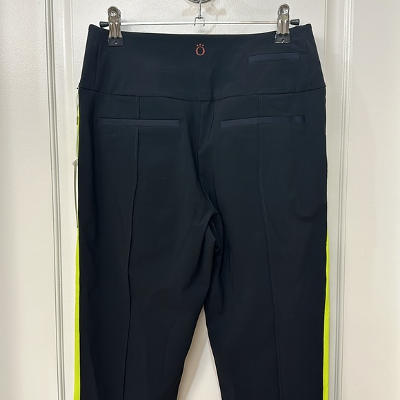 Kinona Tailored Track Golf‎ Pant. Black with neon yellow trim XS - Picture 8 of 10
